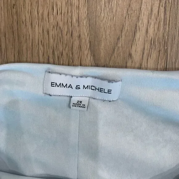 Emma and Michele floral blouse size 2x - Picture 2 of 3